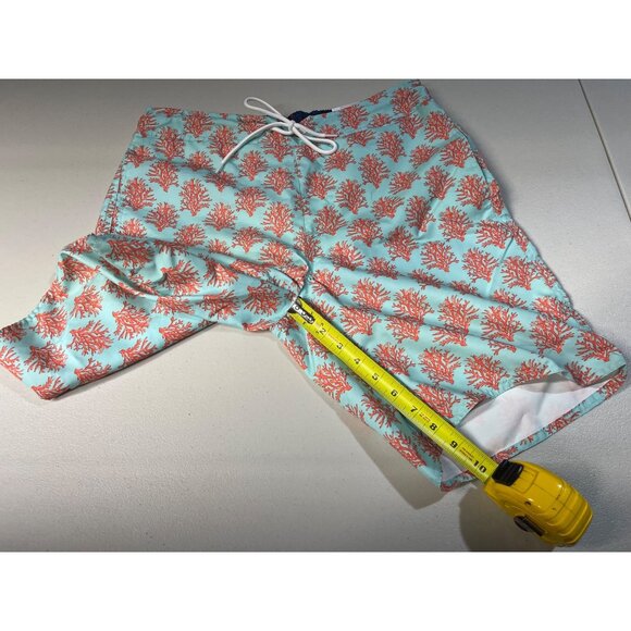 St John’s Bay Mens SZ M Coral Reef Print Board Shorts Swim Trunks w Drawstring - Picture 7 of 11